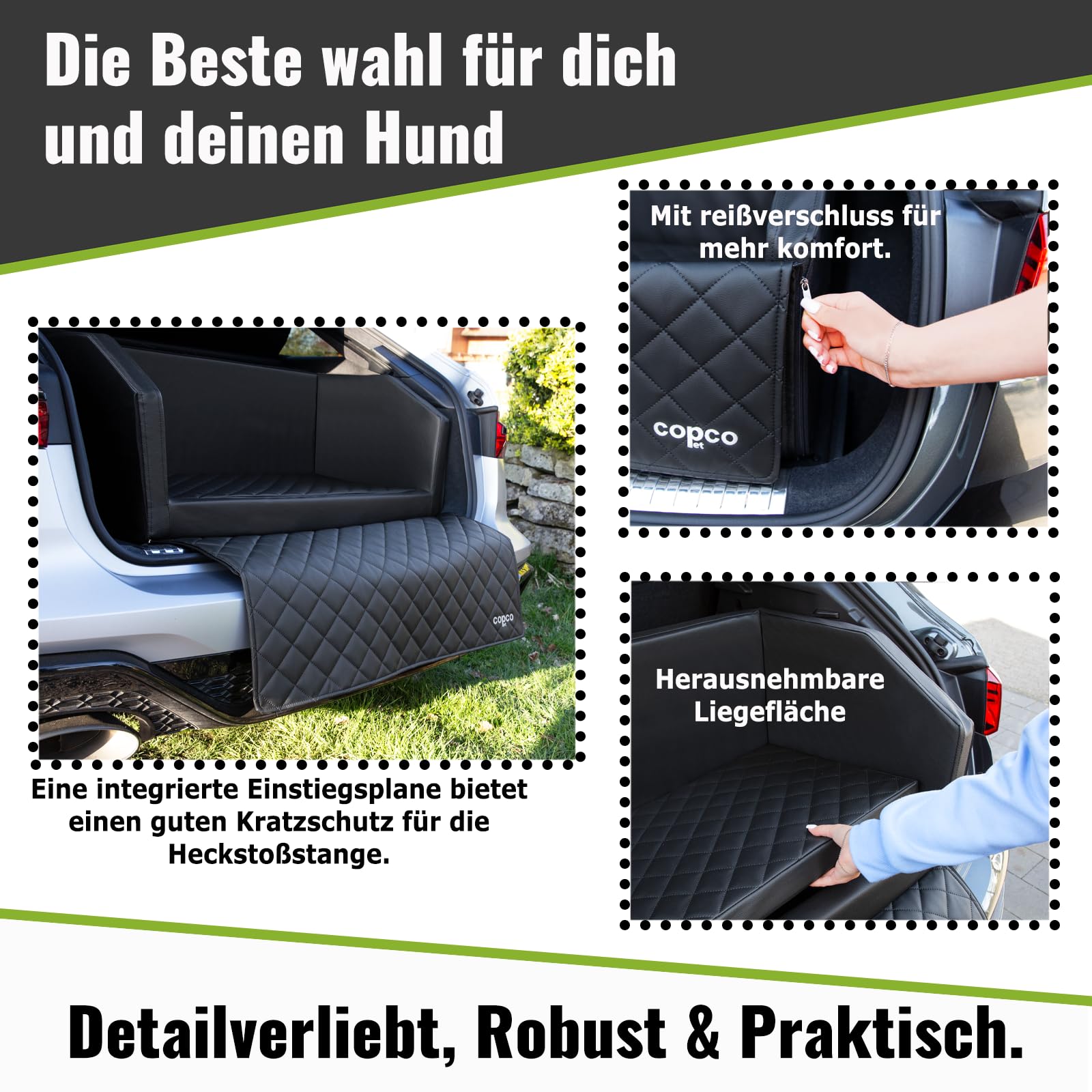 Hundebox Auto Kofferraumschutz Hund mit ladekantenschutz Kofferraum【Mit Tasche】 Kofferraum schutzmatte herausnehmbar - Hunde Autositz Wasserabweisend, hundetransportbox 70x55x38cm Rot/Schwarz