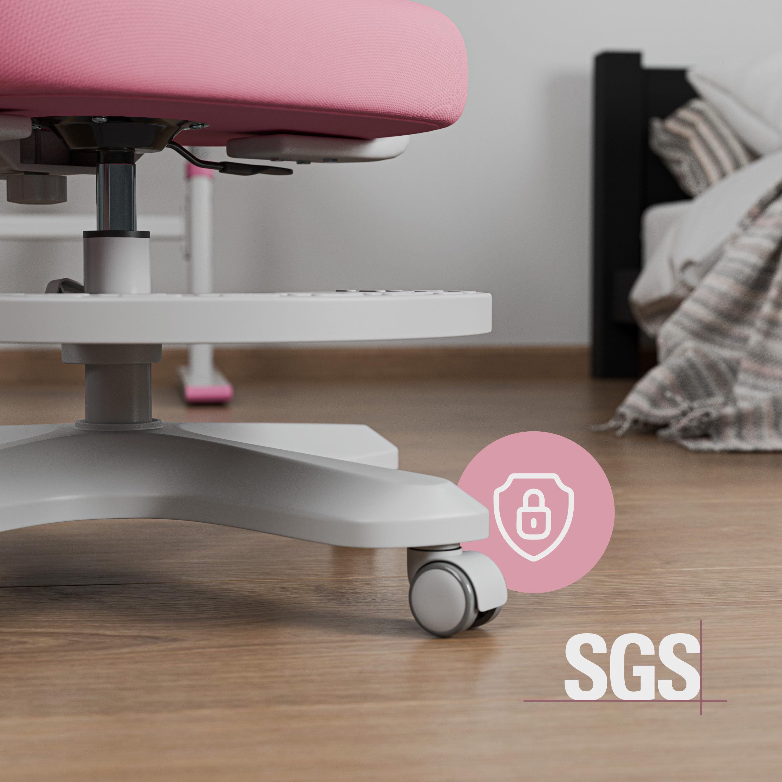 MARK ADLER Junior 4.6 ergonomiczne krzesło dziecięce, krzesło biurowe, krzesło obrotowe, regulacja wysokości, oparcie regulowane | obrót o 360° | podłokietniki składane | kółka grawitacyjne | podnóżek