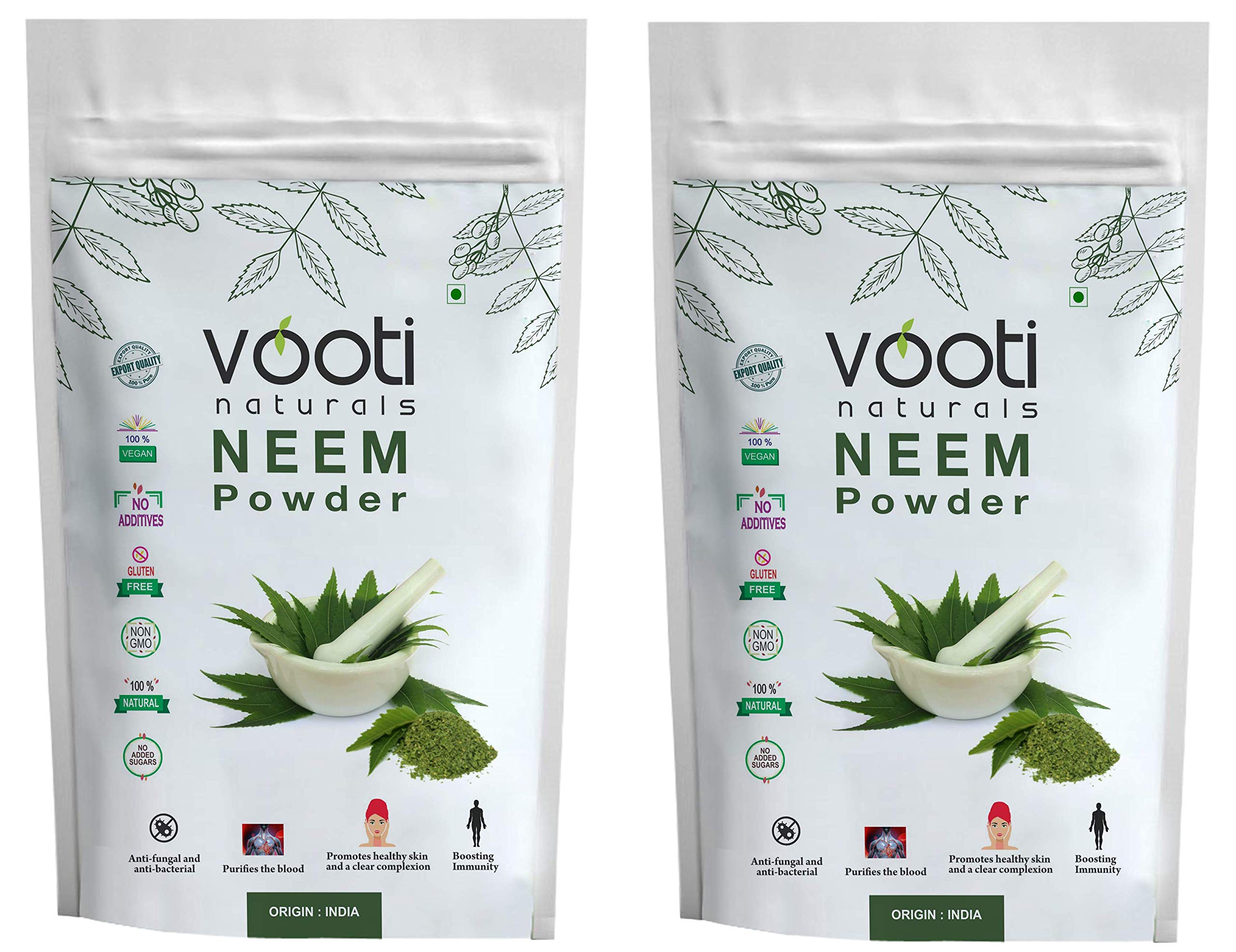 Vooti Naturals Neem Powder 100% pure - 100 gm-Pack of 2