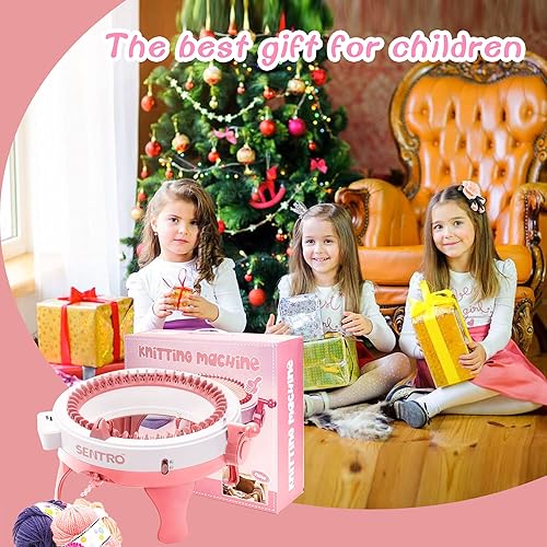 Miniatura 2 de RVtiooy SENTRO Máquinas de tejer, máquina de tejer de 48 agujas con contador de filas, regalos de NavidadAño NuevoCumpleaños, máquina de tejer para