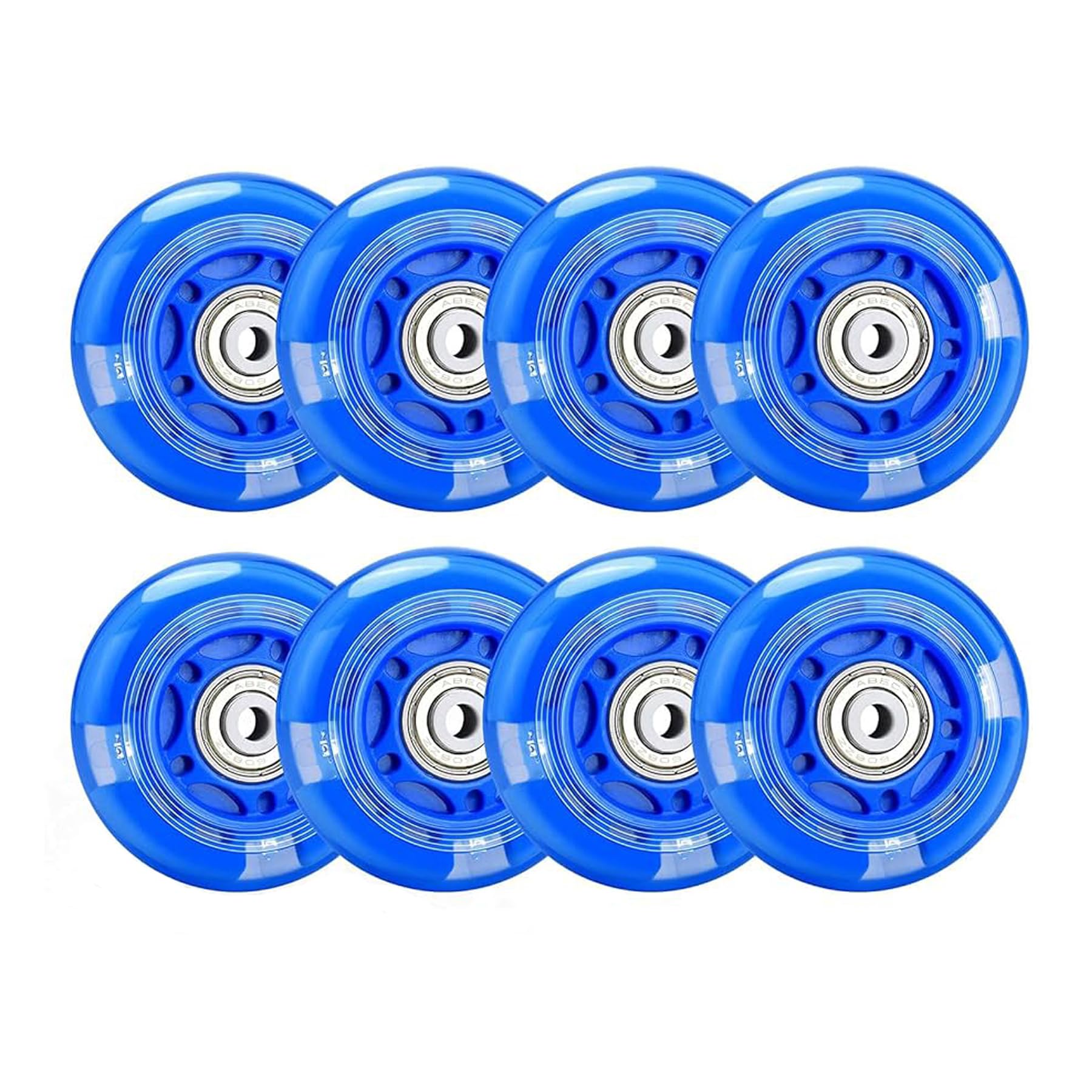 OPTIMUS70mm Roller Blade Inline Skate Wheels Polyurethane (PU) 82A Hardness ABEC 9 Bearings Blue Pack of 4 -B