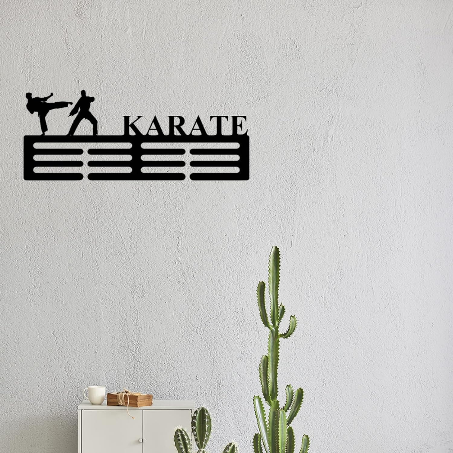 Karate Medal Hanger Karate Medal Holder Personalized Karate Medal Hanger Medal Display Medal Holder with Name Display Rack for Awards 18inch