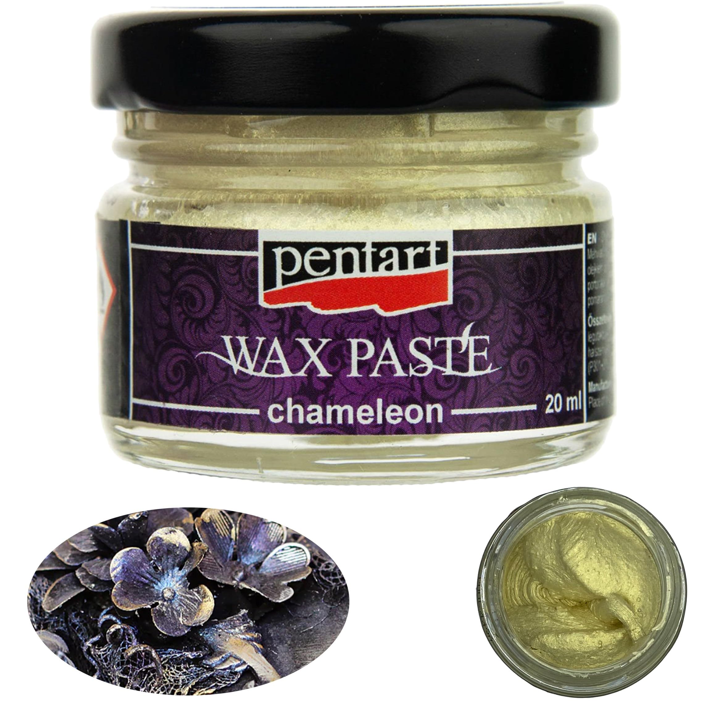 Pentart Wax Paste Chameleon 20 ml White-Gold, one