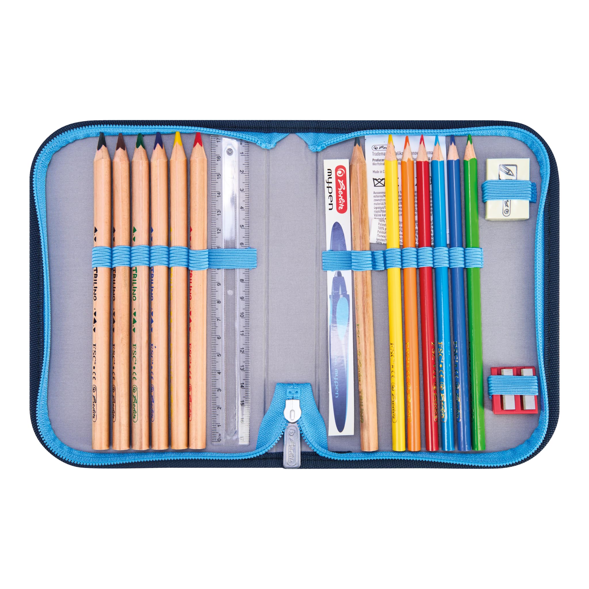 Herlitz FiloActive XL tornister szkolny dla dzieci, uniseks, niebieski, niebieski, 32 x 39 x 28 cm, 21l