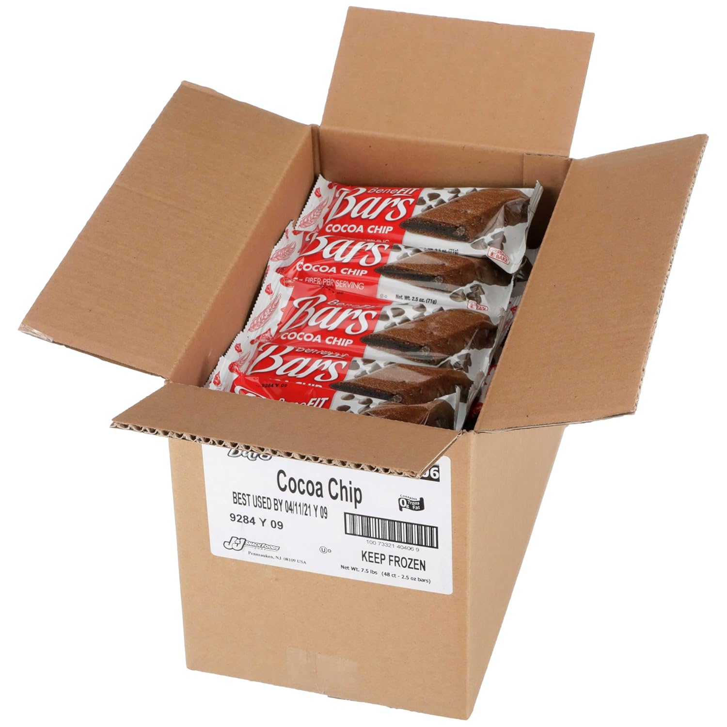 Readi Bake Benefit Whole Grain Cocoa Chip Bar, 2.5 Ounce -- 48 per case.