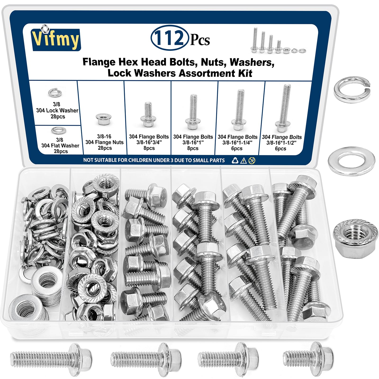 ブラックボルト　16パック Amazon | Vifmy 3/8-16 x 3/4インチ、1インチ、1-1/4インチ、1-1