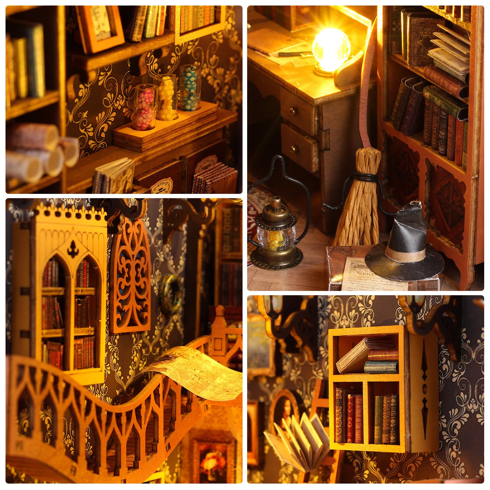 Cuteefun Book Nook DIY Bausatz – Zauberer Laden, Miniatur-Puppenhaus Zum Selbstbauen