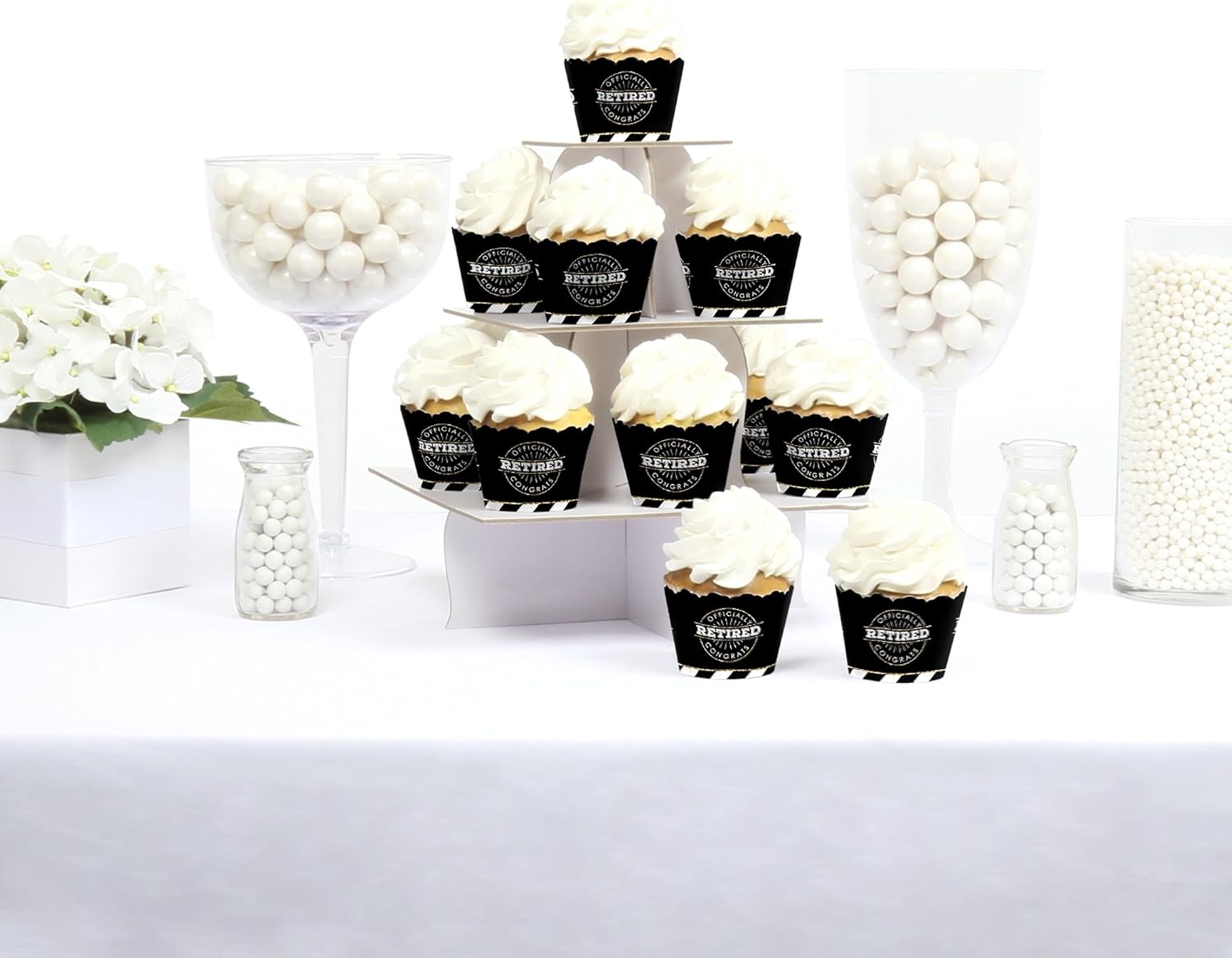 Happy Retirement &ndash; Retirementパーティーデコレーション &ndash; パーティーカップケーキラッパー &ndash; 12のセ