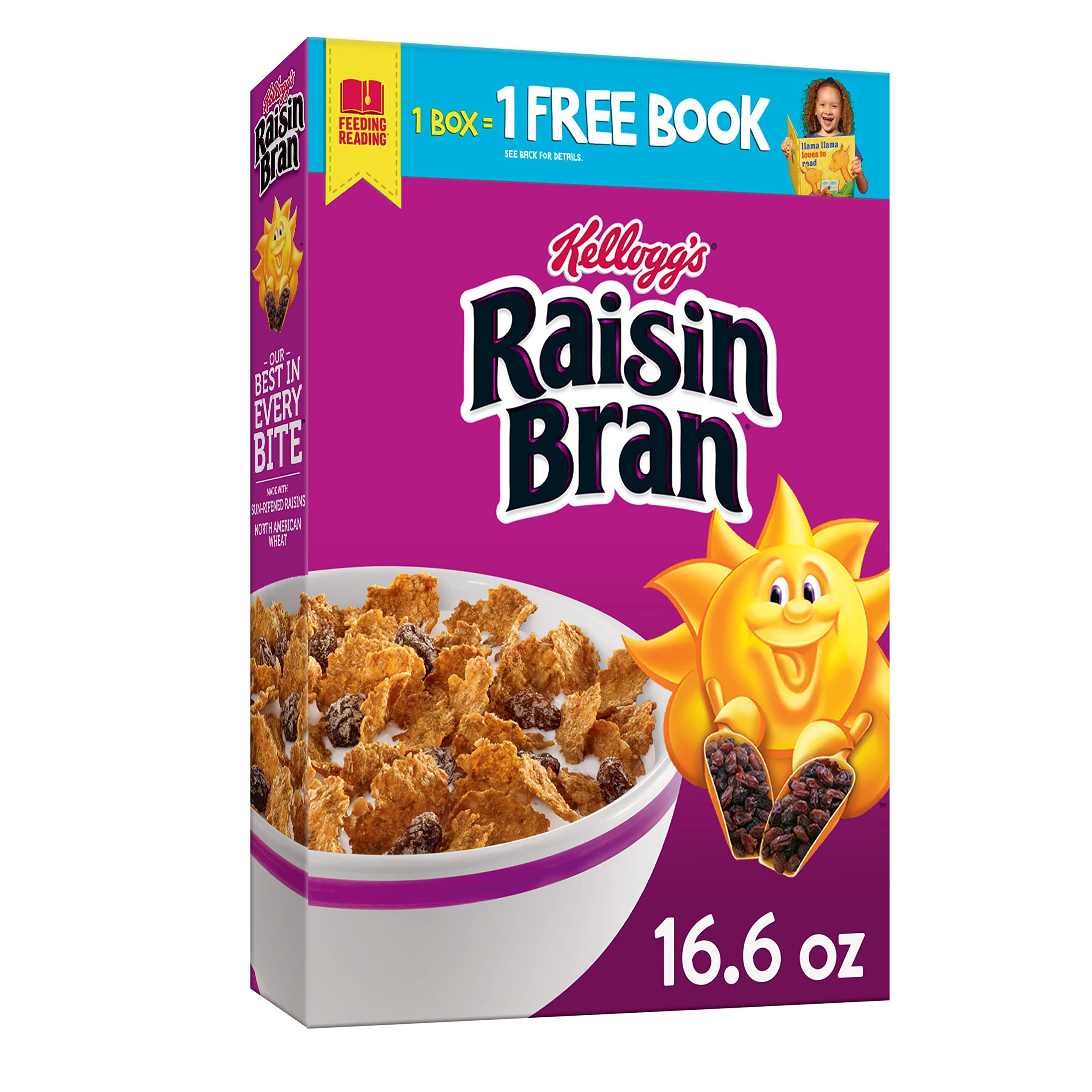 Buy Kellogg's Raisin Bran Breakfast Cereal, High Fiber Cereal, Made
