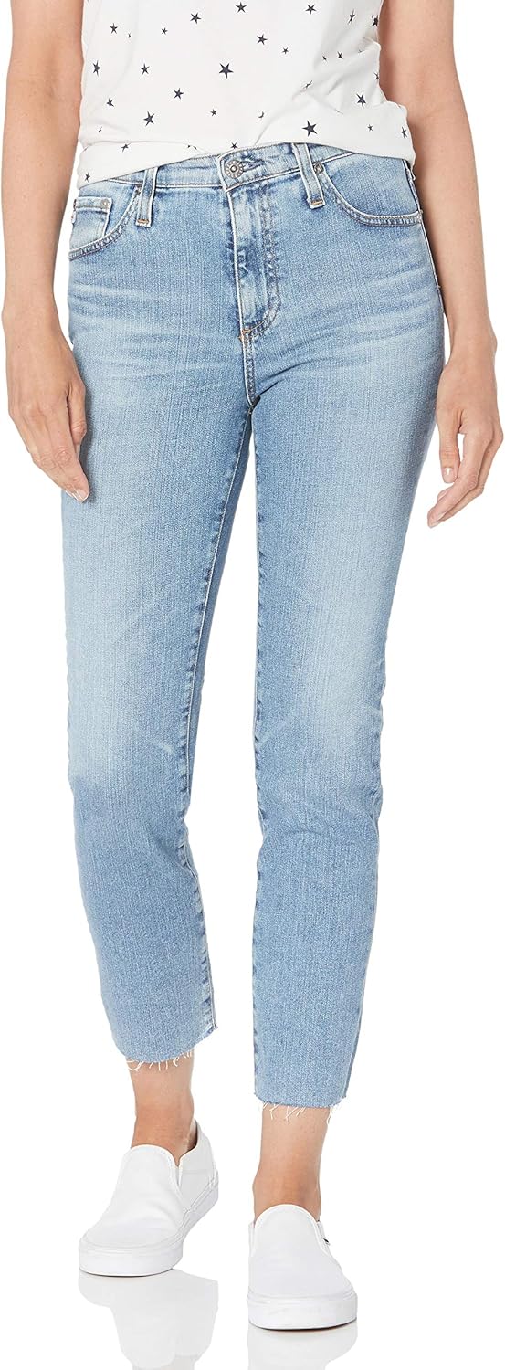 AG Adriano Goldschmied Women's Isabelle High-Rise Straight Leg Crop Jean