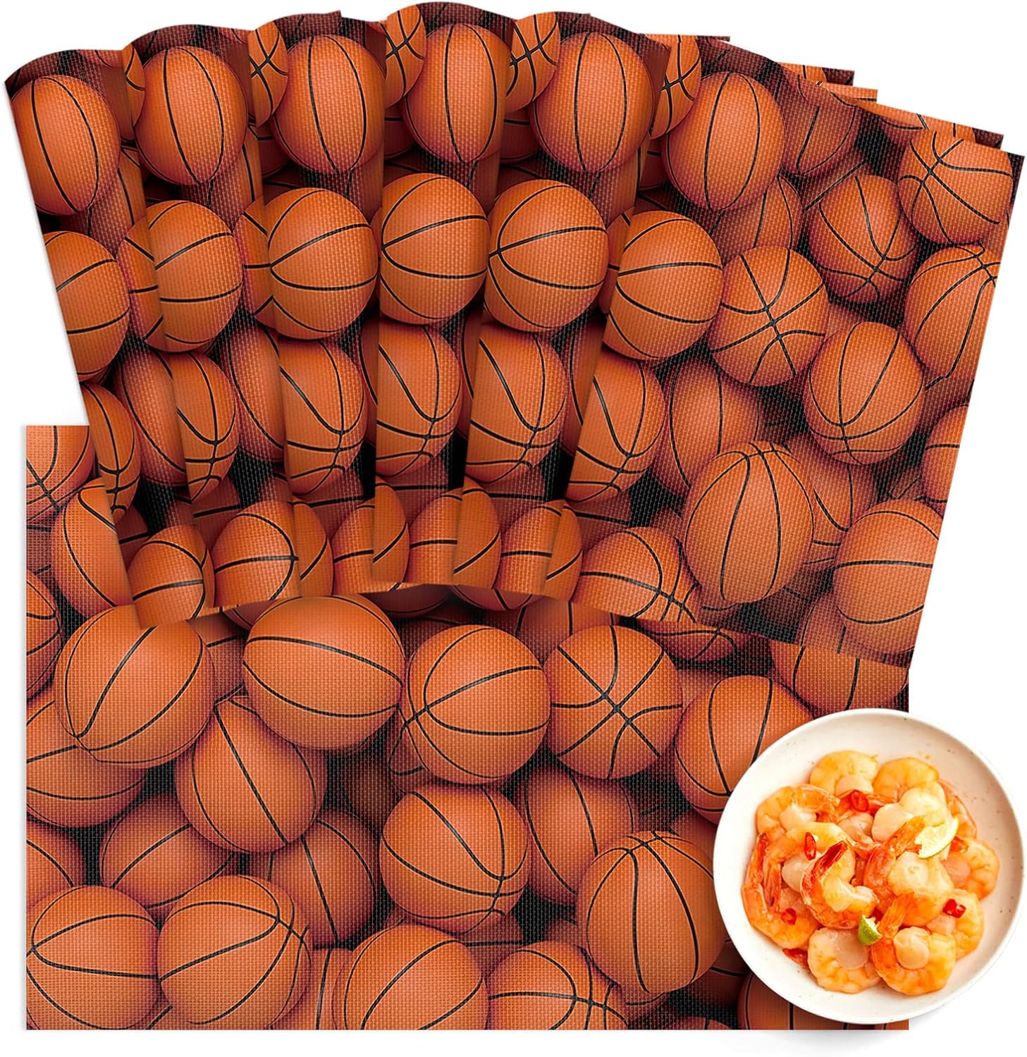 Farmhouse PVC Placemats Set of 6 Heatproof Wipeable