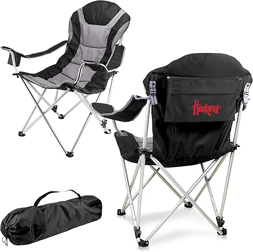 Miniatura 31 de Picnic TIME NCAA Arkansas Razorbacks Reclining Camp Chair - Beach Chair for Adults - Sports Chair with Carry Bag Azul marino con detalles