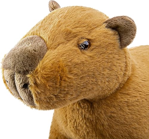 Miniatura 6 de Capybara - Juguete de peluche realista de roedor de 13 pulgadas, animales salvajes suaves que gatean Capybara únicos, colección de muñecas modelo