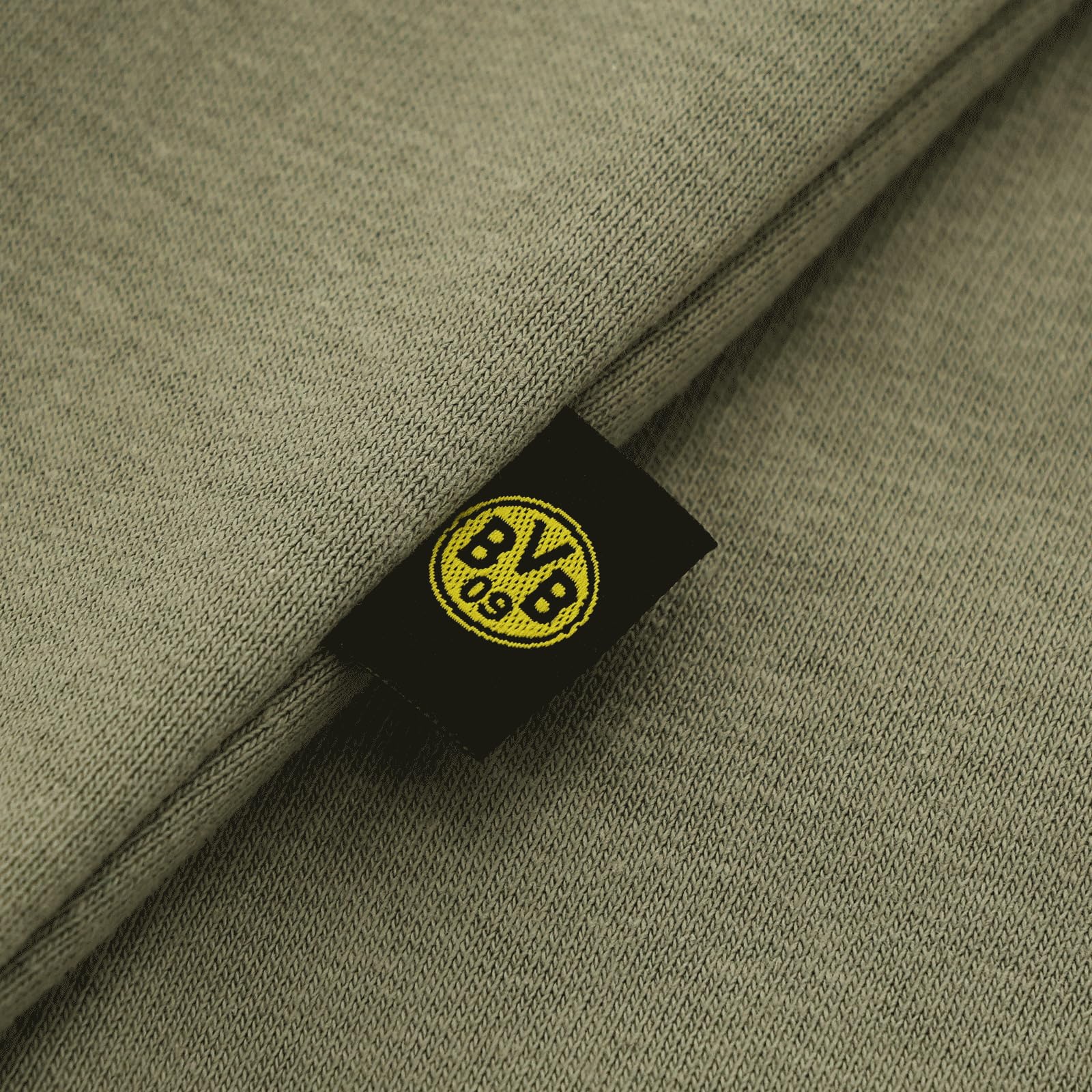 Dortmund Unisex BVB Hoodie Sunrise Olivgrün, 100% Baumwolle, Borussia Dortmund Kapuzenpullover (1er Pack)