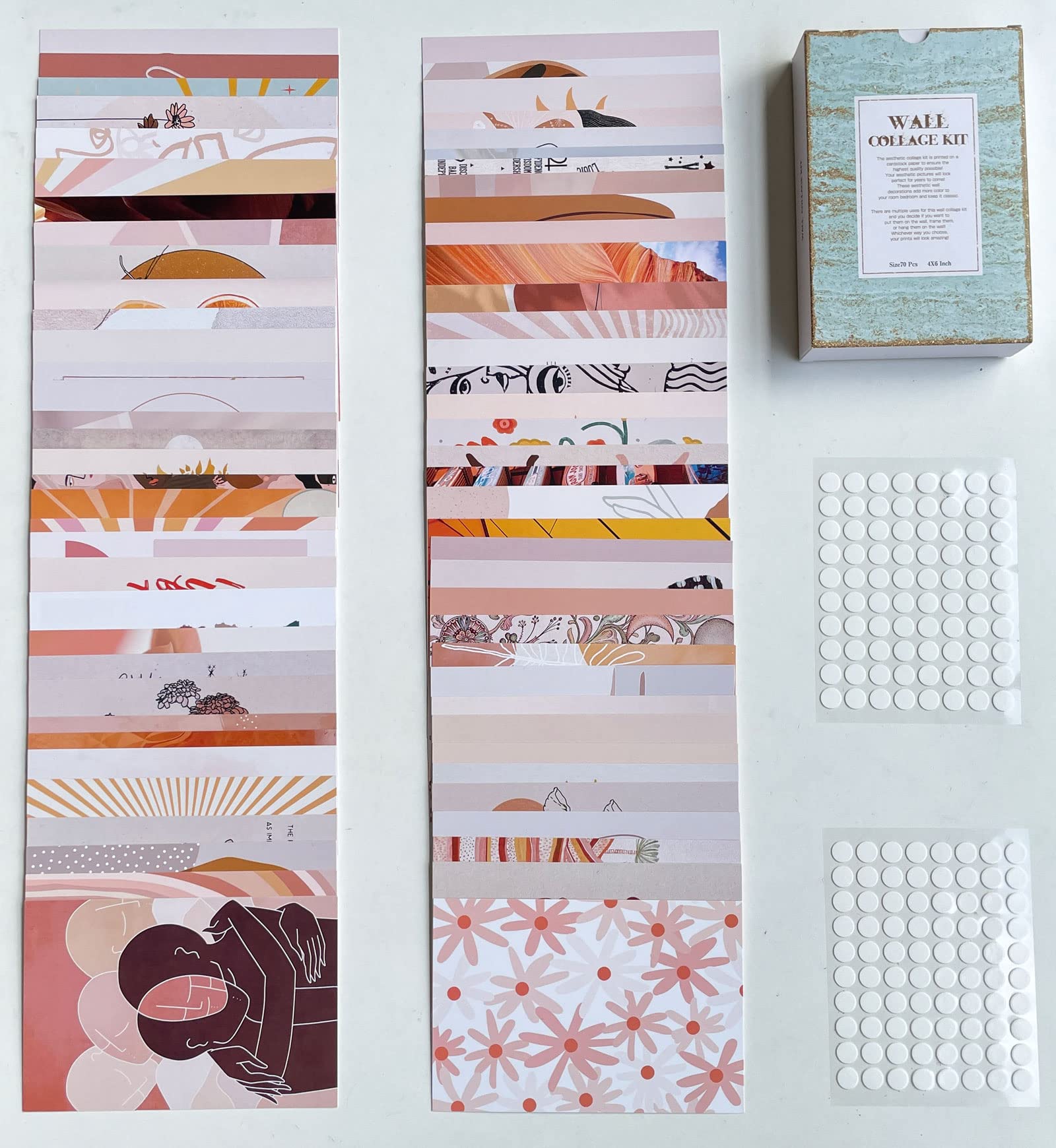 Amazon.com: ASMANNA 70 PCS Photo Collage Kit Boho Wall Collage Kit  Aesthetic Pictures 70 Set 4x6 Inch Posters for Room Aesthetic Vintage Cute  Dorm Photo Wall Decor for Teen Girls, Boho Wall