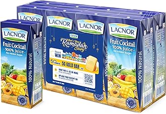 Essentails Fruit Cocktail 100% Juice, No Added Sugar, No Preservative, 180ML Pack of 8