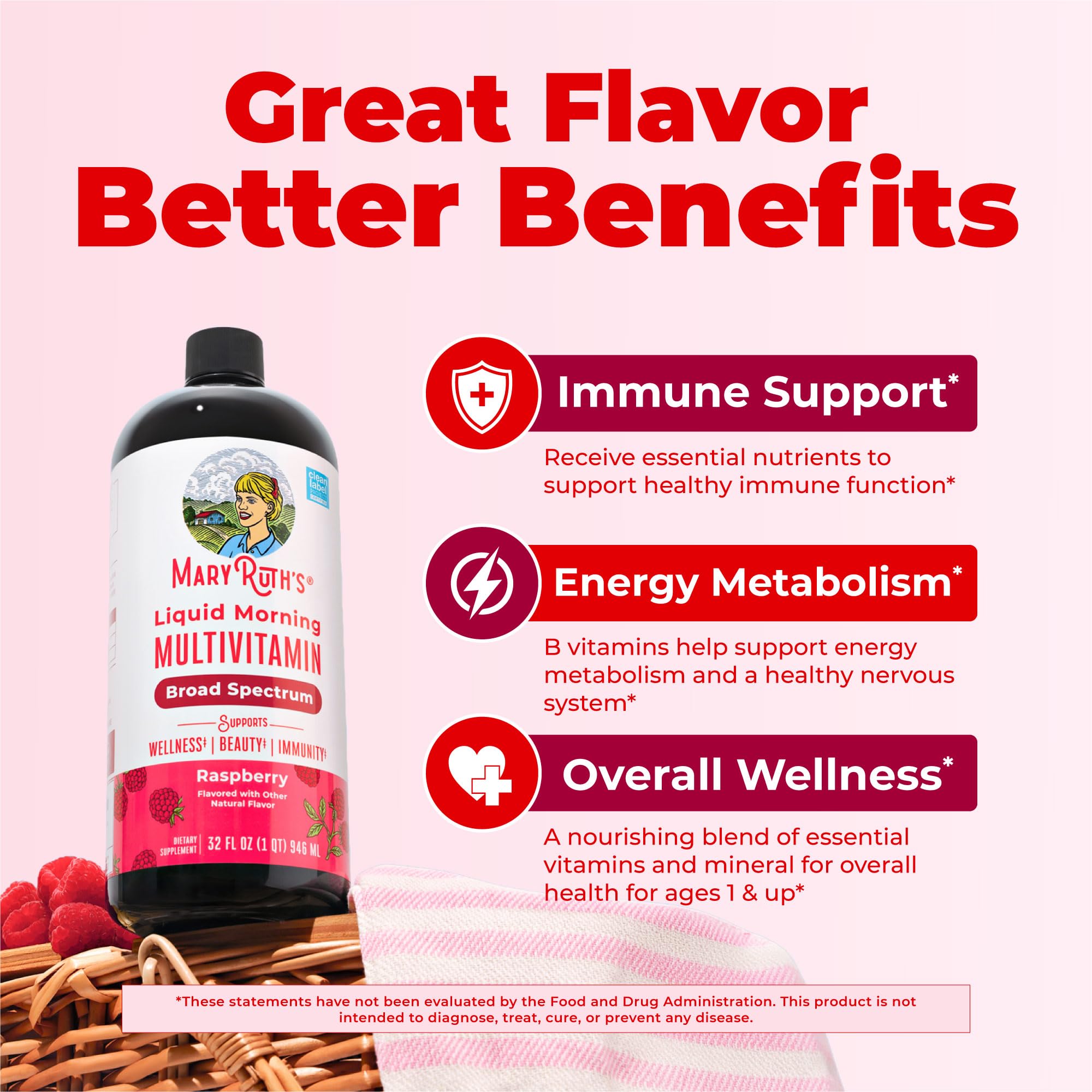 MARYRUTH'S Liquid Morning Multivitamin for Women, Men & Kids, 32 Servings — Amazon image 4