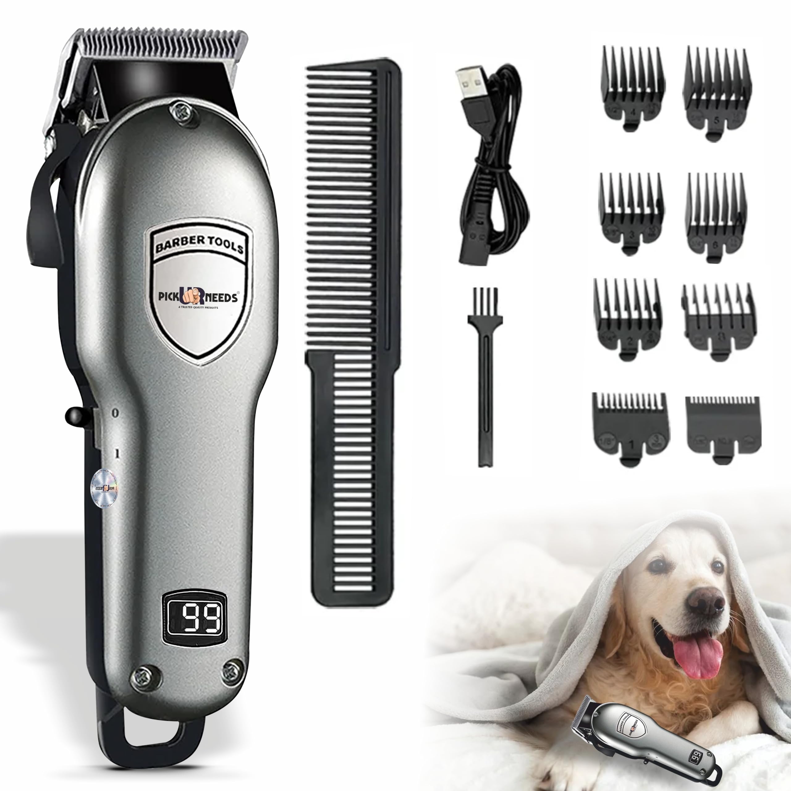 Pick Ur Needs Rechargeable Dog Shaver Trimmer Low Noise Cordless Electric Quiet Hair Clippers Set for Dogs Cats Pets (B0D2NV7P9J) Amazon Price History, Amazon Price Tracker
