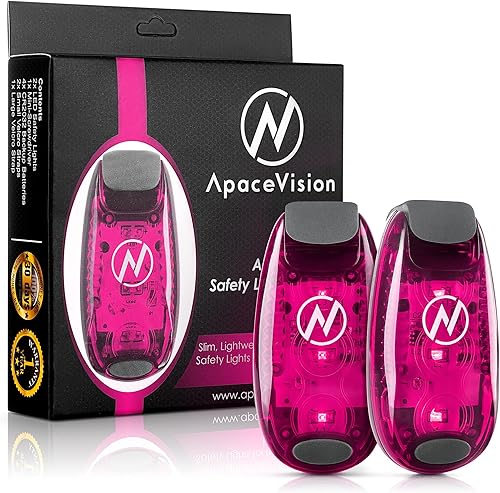 Luz LED de seguridad (2unidades) + Bonos gratis Clip de luces de luz estroboscópica corriente para corredores, Perros, bicicleta, caminata los