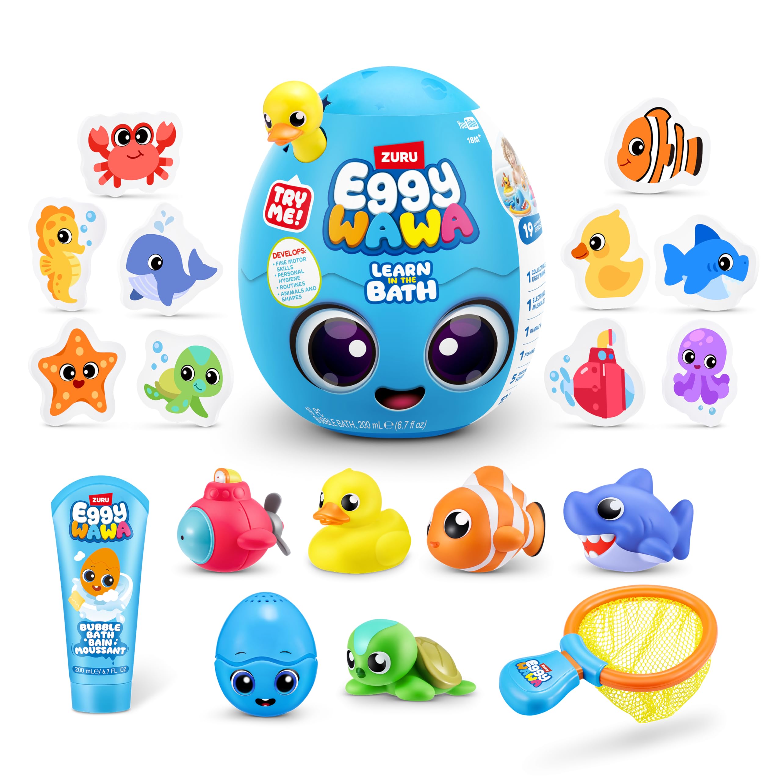 Learn in The Bath by ZURU, Pre-K Interactive Baby and Toddler Learning Toy with Music, Education, Learning, Motor Skills