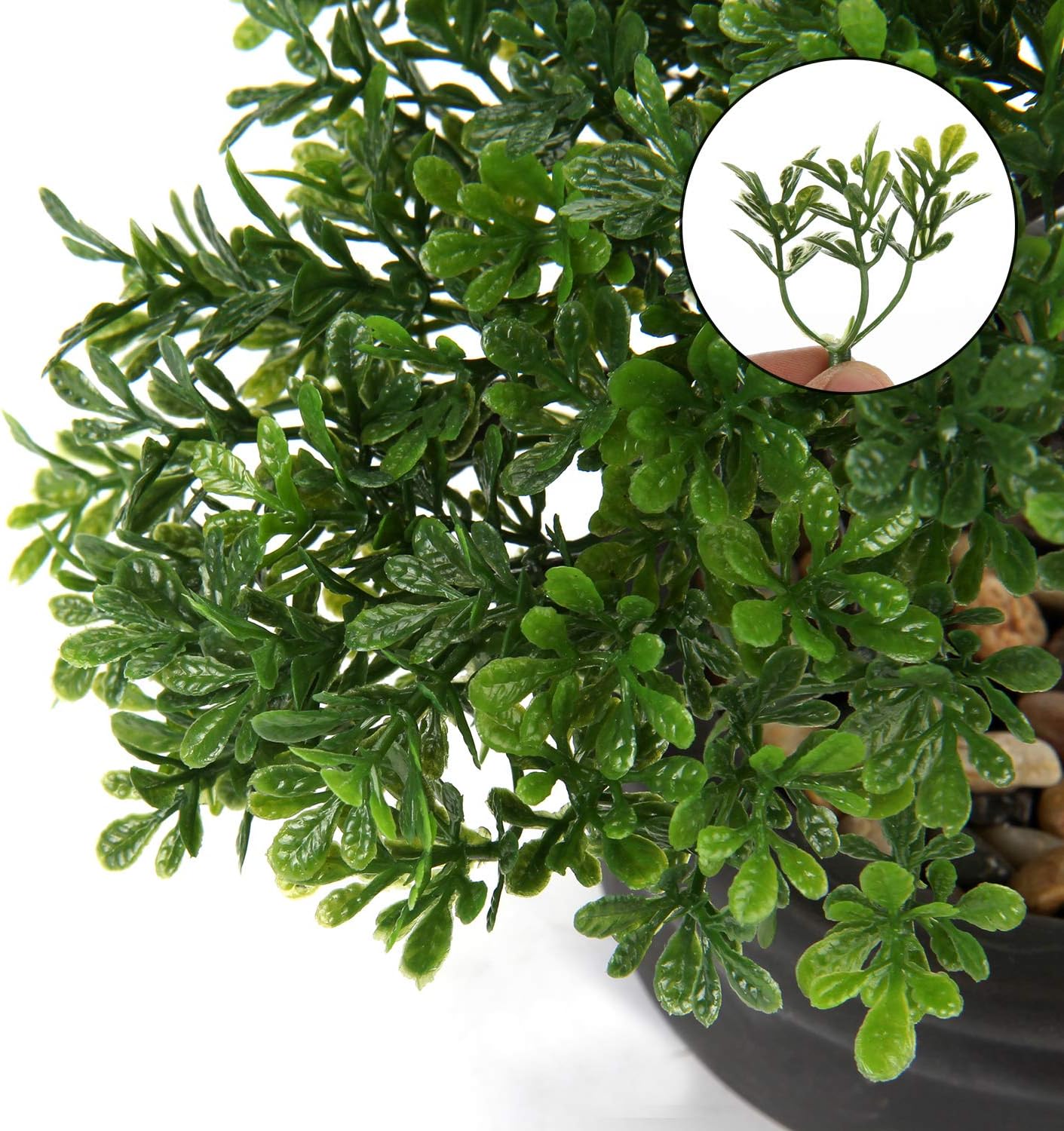 Artificial Bonsai Tree Juniper Faux Plants Indoor Small Fake Plants Decor with Ceramic Pots for Home Table Office Desk Bathroom Shelf Bedroom Living Room Farmhouse Decorations - Image 5