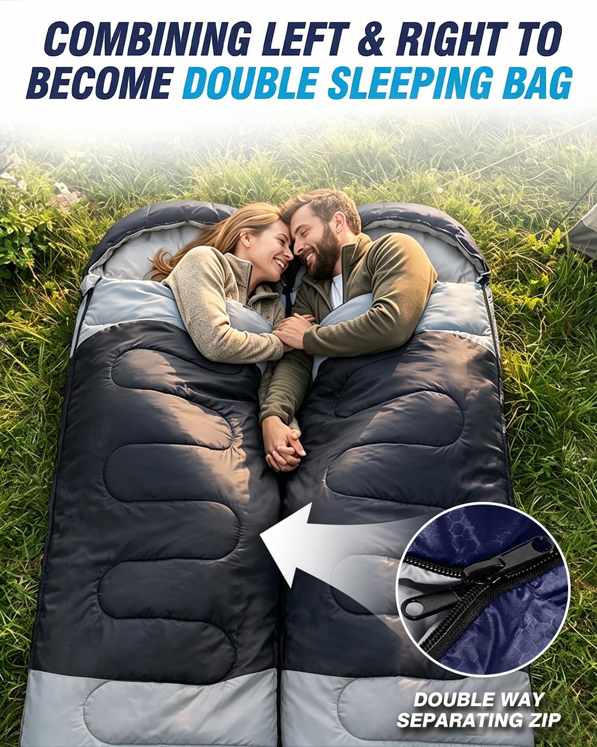 Maraiss Warm 3-4 Season Sleeping Bag for Adults & Teens, Compact & Lightweight - Image 5