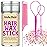 Dolahair Hair Wax Stick & Accessories - Flyaway Control for Kids & Women, 50 Pcs Colorful Elastic Hair Bands, 1 Pcs Slick Back Hair Brush, 2 Hair Loop Styling Tools (Pink)