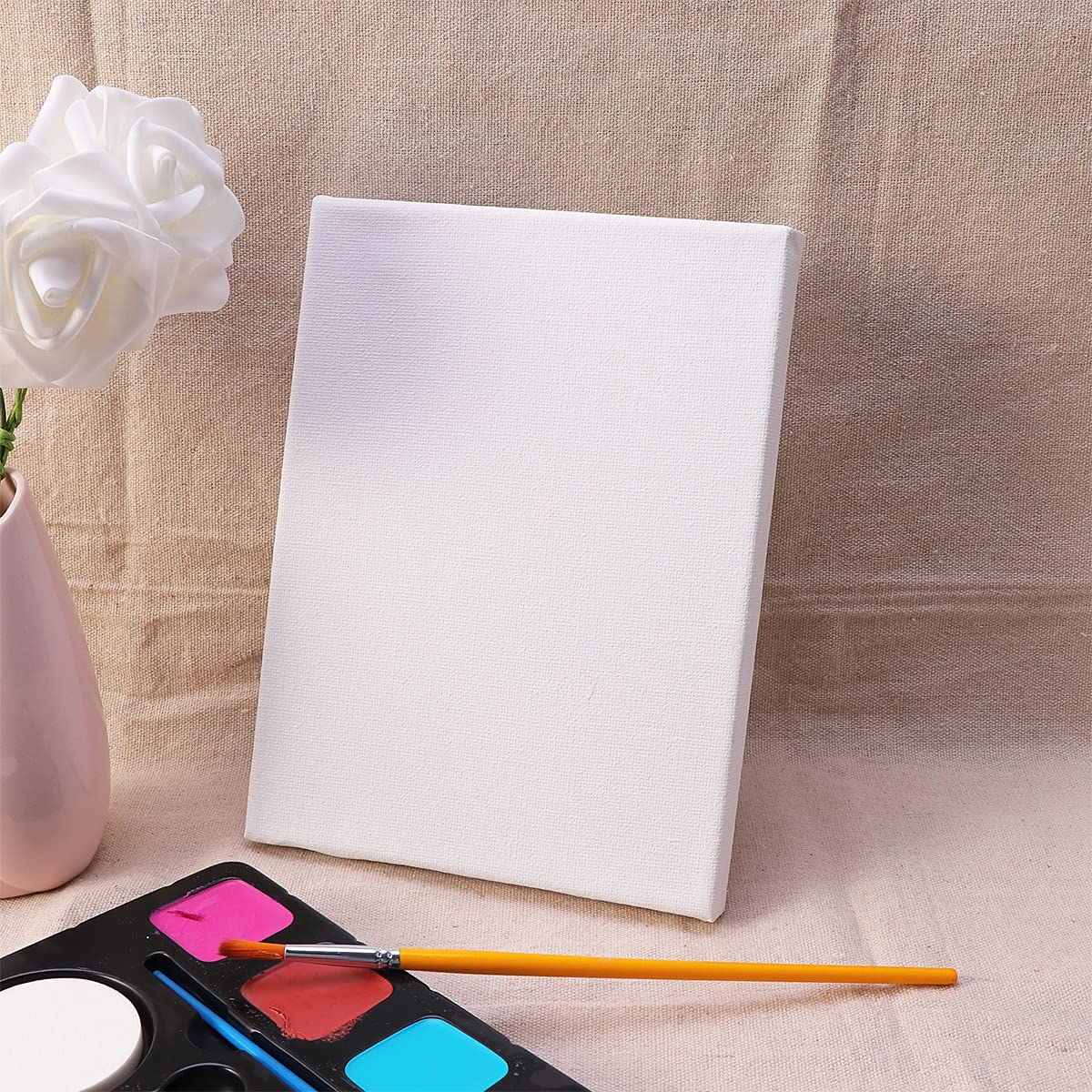 lienzos 1 0PCS Pintura al óleo Lienzo Pintura de Madera Marco algodón Blanco Estirado Lienzo Marco Dibujo Pintura Bricolaje Artista estirado Lienzo