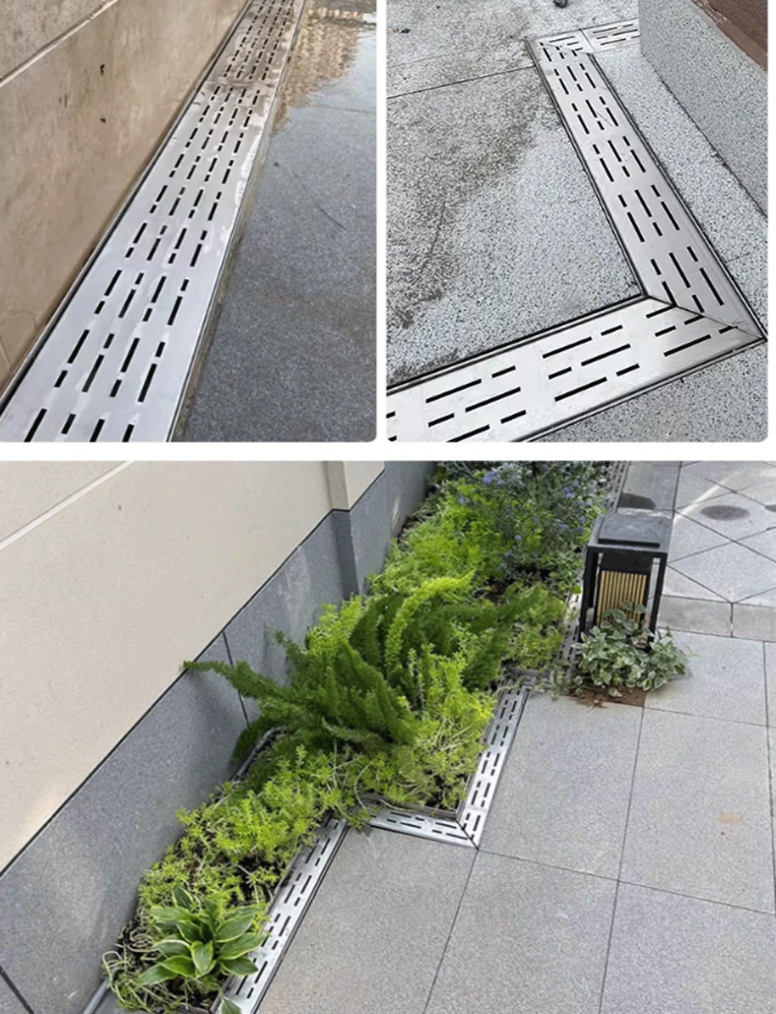 Tapa de desagüe Exterior - Desagüe de Canal Poco Profundo extraíble para terraza, Patio, Garaje, Entrada de vehículos, Piso y desviador de alcantarillado - Resistente, fácil de Limpiar, resi