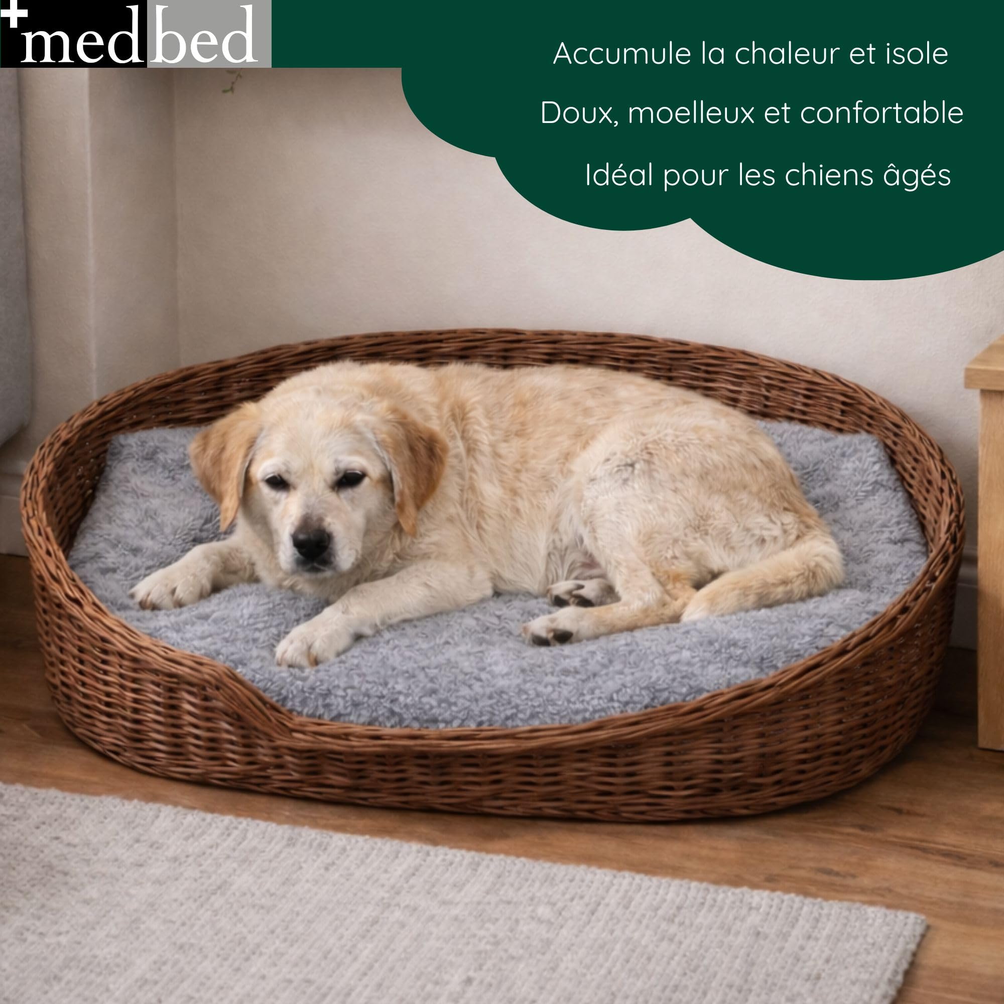 MedBed Couverture pour chien médicinale standard, d'origine, grise