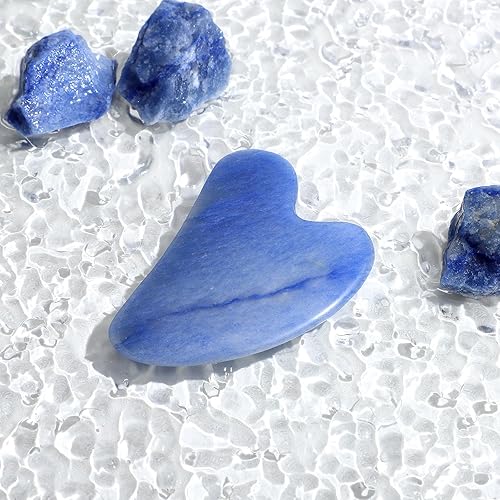 Vista 48 de rosenice Gua Sha Herramientas Faciales Natural Gua Sha Jade Piedra para el Cuidado de la Piel Facial Cuerpo para SPA