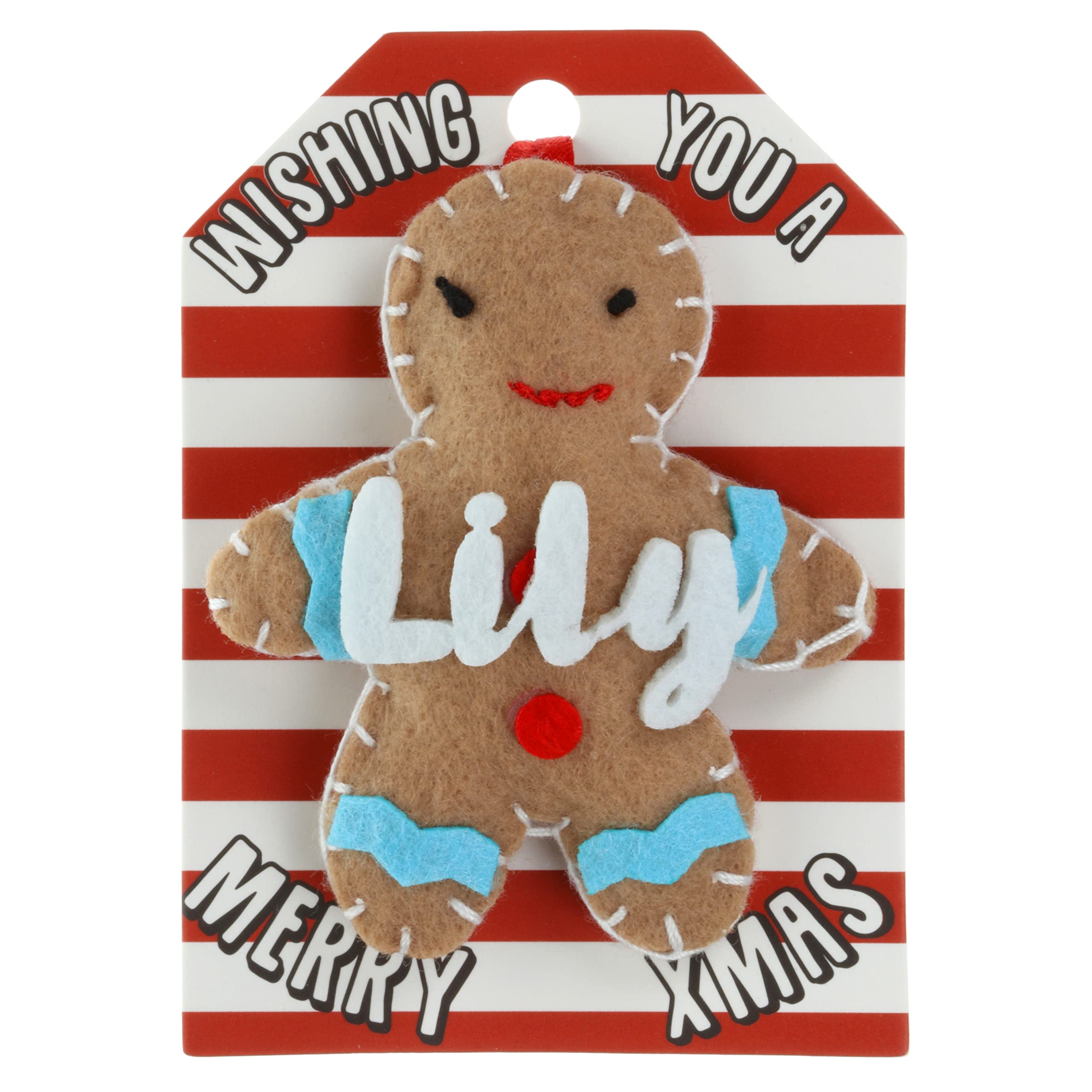 Lily Name Gingerbread Man Christmas Tree Bauble Decoration Hanging Gift