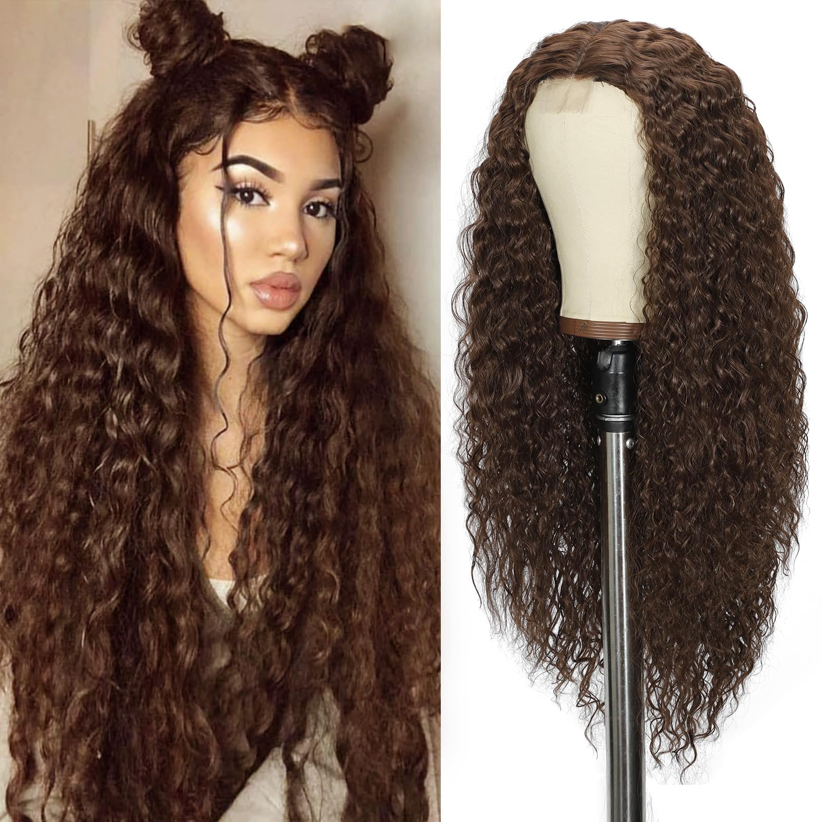 26 Inch Long Curly Synthetic Wig for Women