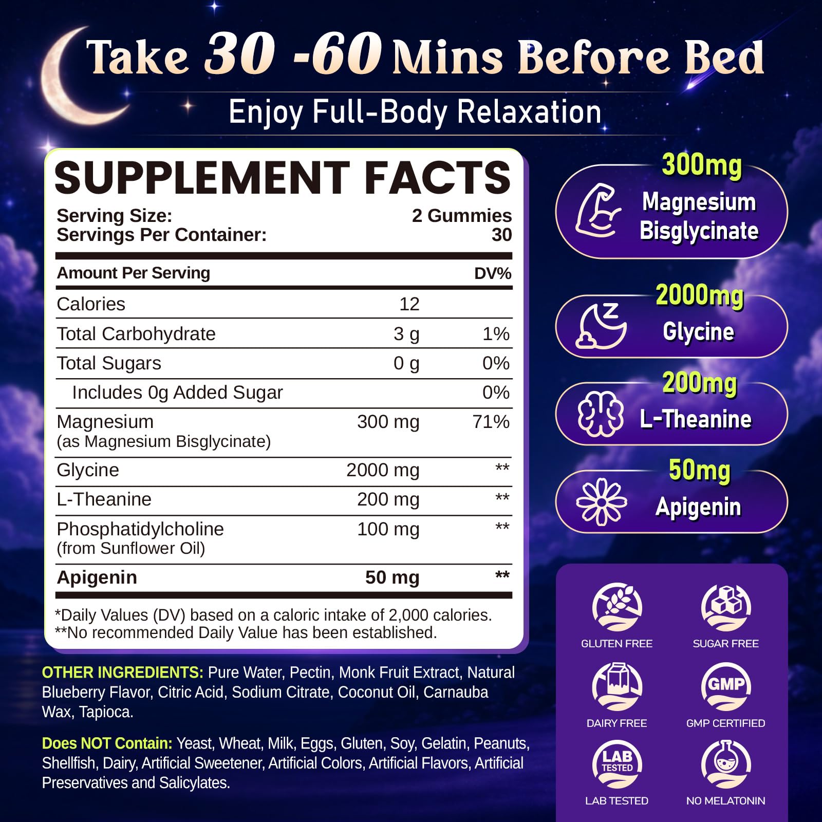Apigenin Supplement for Sleep, Apigenin 50mg, Relaxation & Deep Rest, 60CT — Amazon image 2
