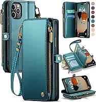 Vista 11 de Defencase Funda compatible con iPhone 11 Pro con tarjetero de bloqueo RFID para mujeres y hombres, de piel sintética suave, cierre magnético