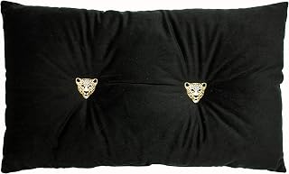 Paoletti Panther Pre-Filled Cushion, Black, 30 x 50cm
