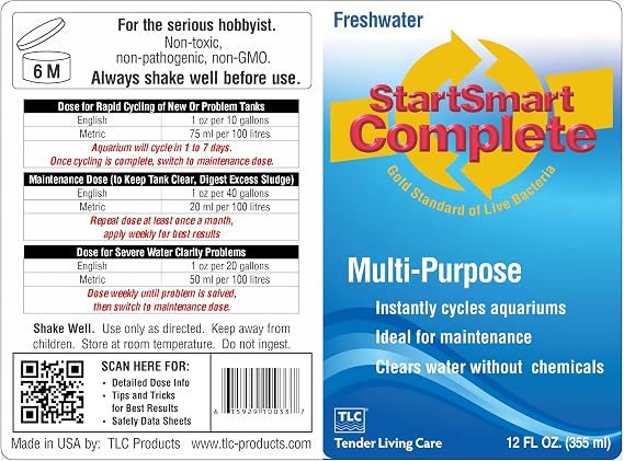 TLC Products StartSmart Complete Freshwater Aquarium Cycle Starter