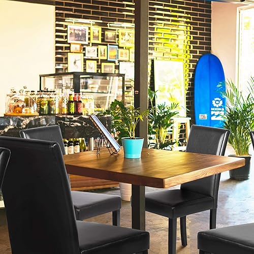 Miniatura 2 de Topeakmart Silla de comedor, silla de sala de estar, sillas de comedor de cocina con patas de madera maciza, juego de 4 - negro