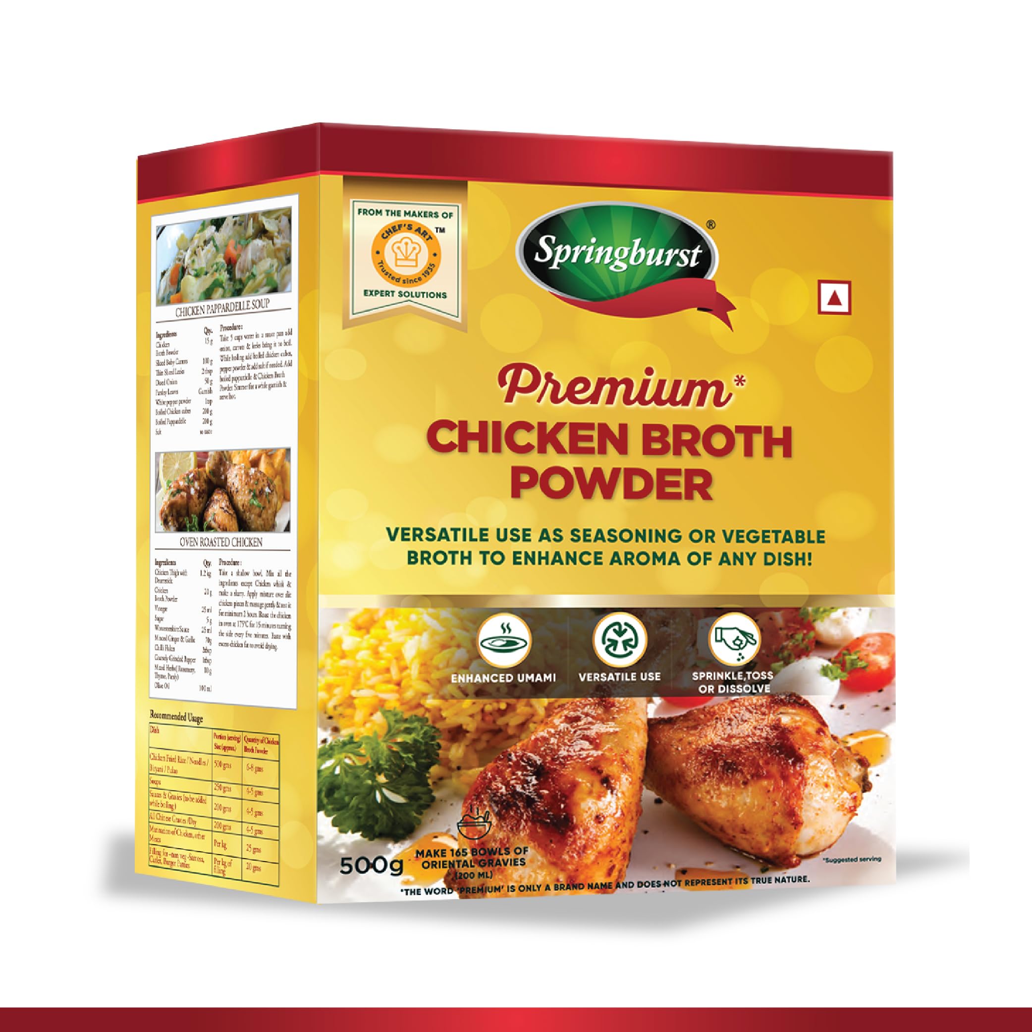 Springburst Chef's Art Chicken Broth Powder - 500g