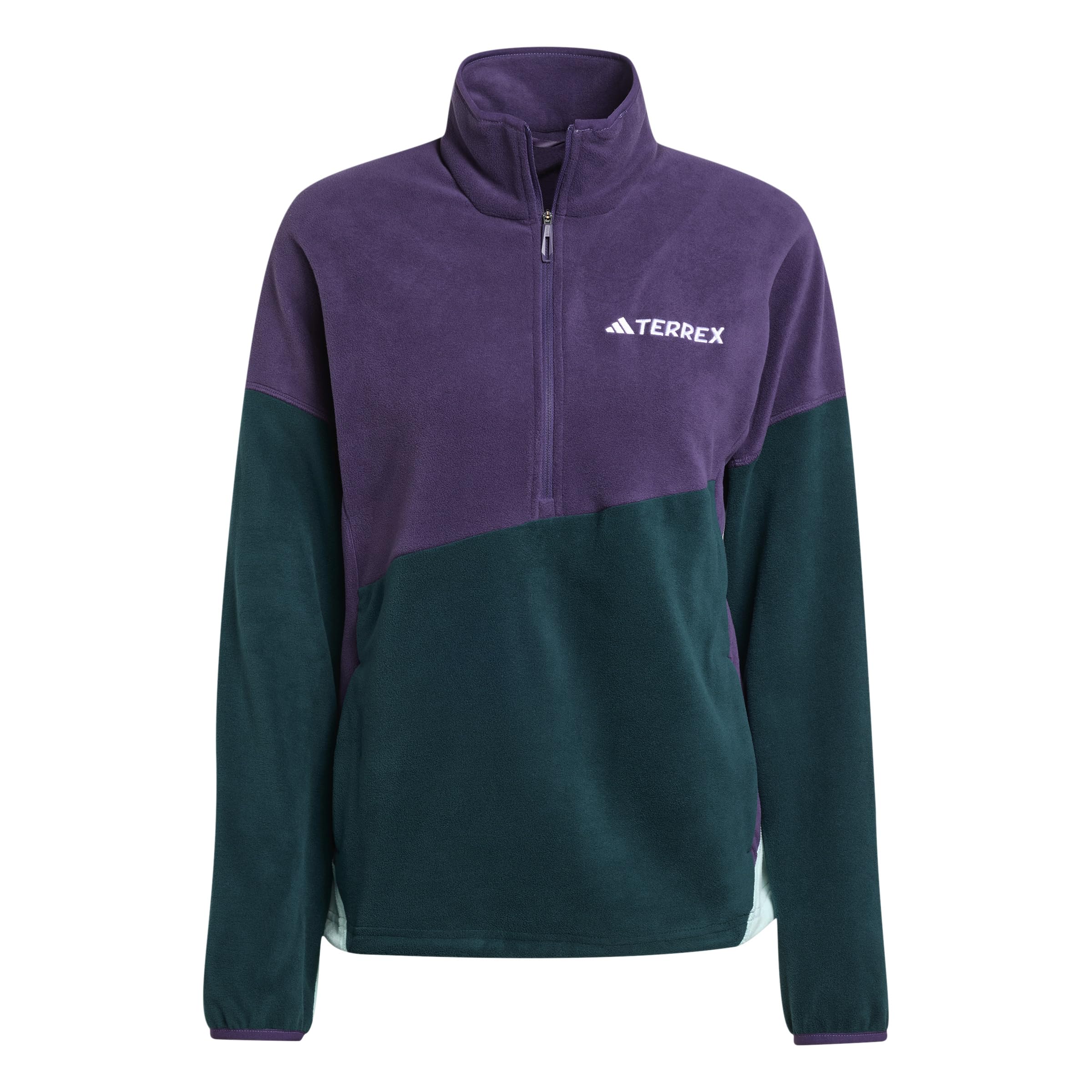 adidas Women's Terrex Multi CLIMAWARM Fleece Anorak, Aurora Plum/Aurora Ivy/Semi Flash Aqua, XS