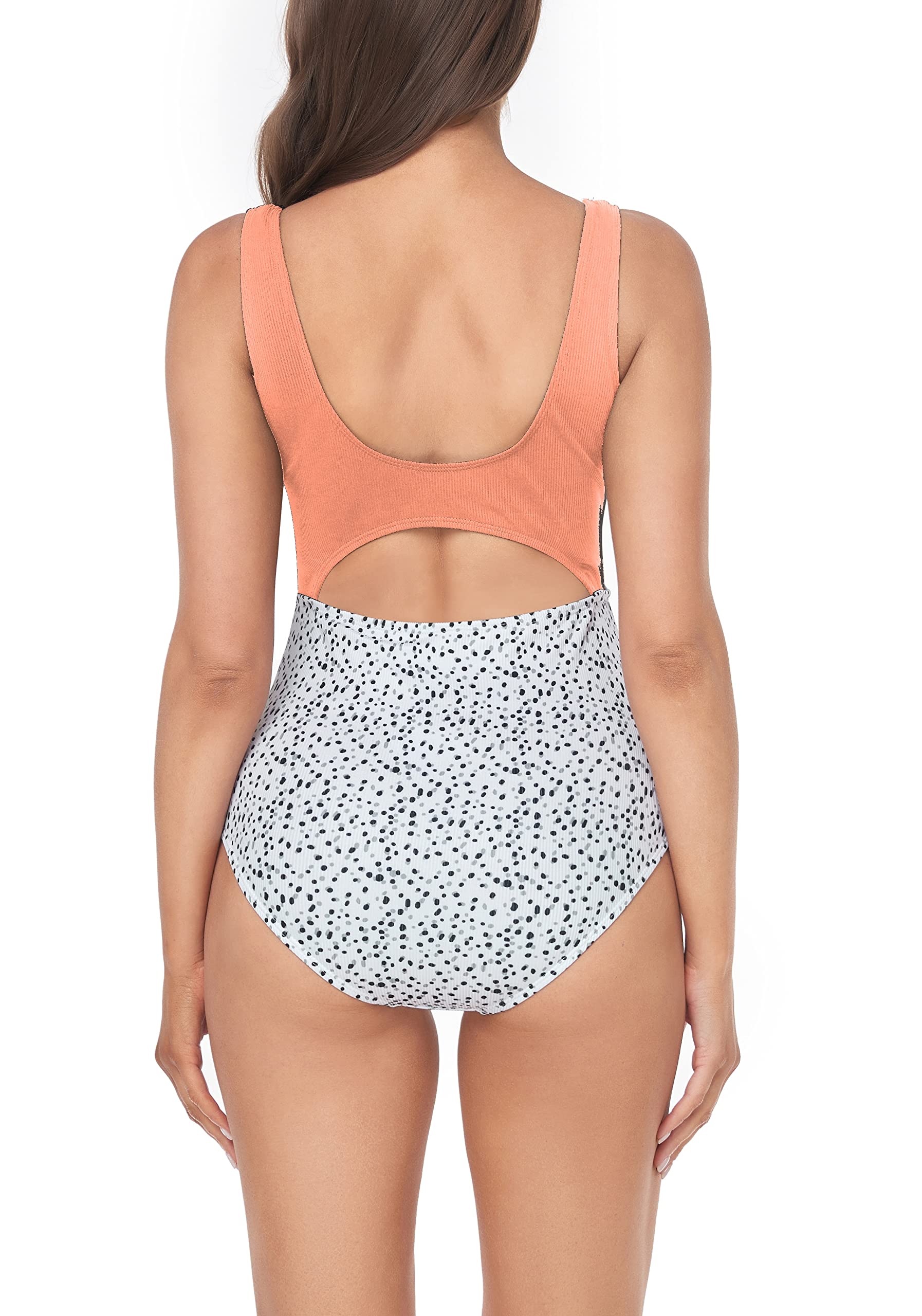 EastElegant maternità Ritaglio Un Pezzo Costumi da Bagno Ploka Dots Stampa Gravidanza Costume da Bagno, Rosa, M