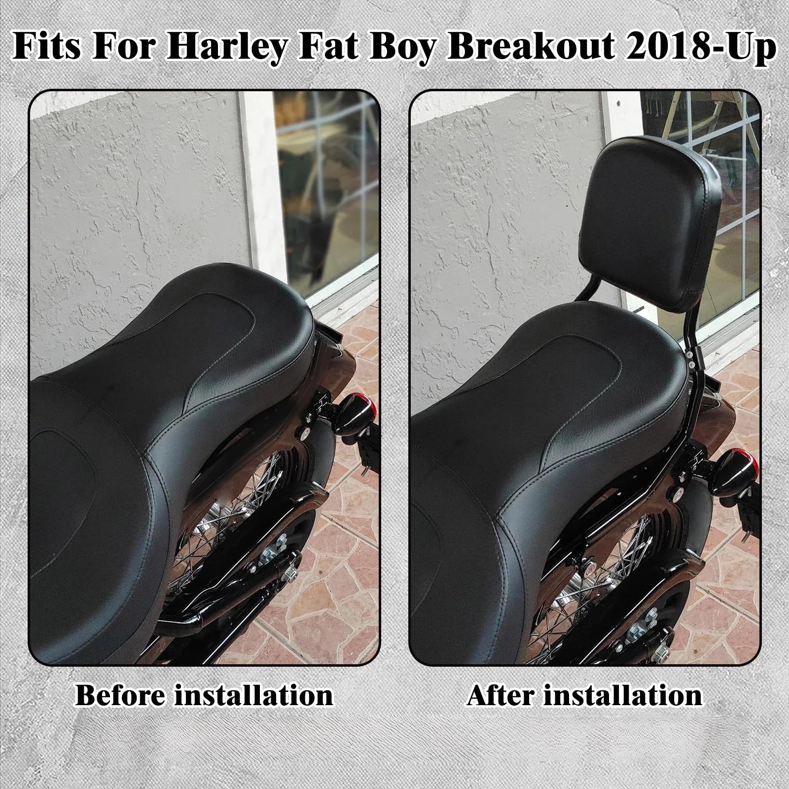 drążek Sissy z bagażnikiem Tylne oparcie motocykla pasażera Sissy Bar odpinany tył pasuje do Harley FLFB Breakout FXBR 18-Up