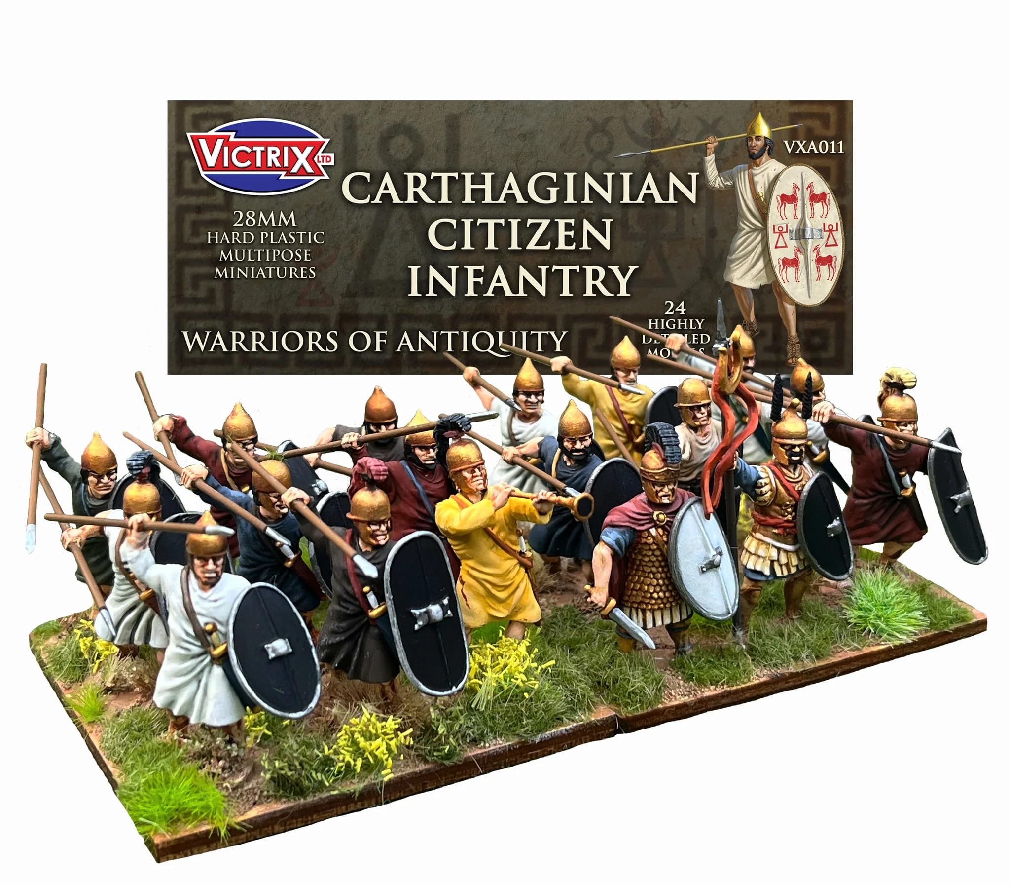 Victrix Clear/Translucent Vxa011 - Carthaginian Citizen Infantry - 24 Figure Set - 28Mm Plastic Miniatures - Warrior Of Antiquity