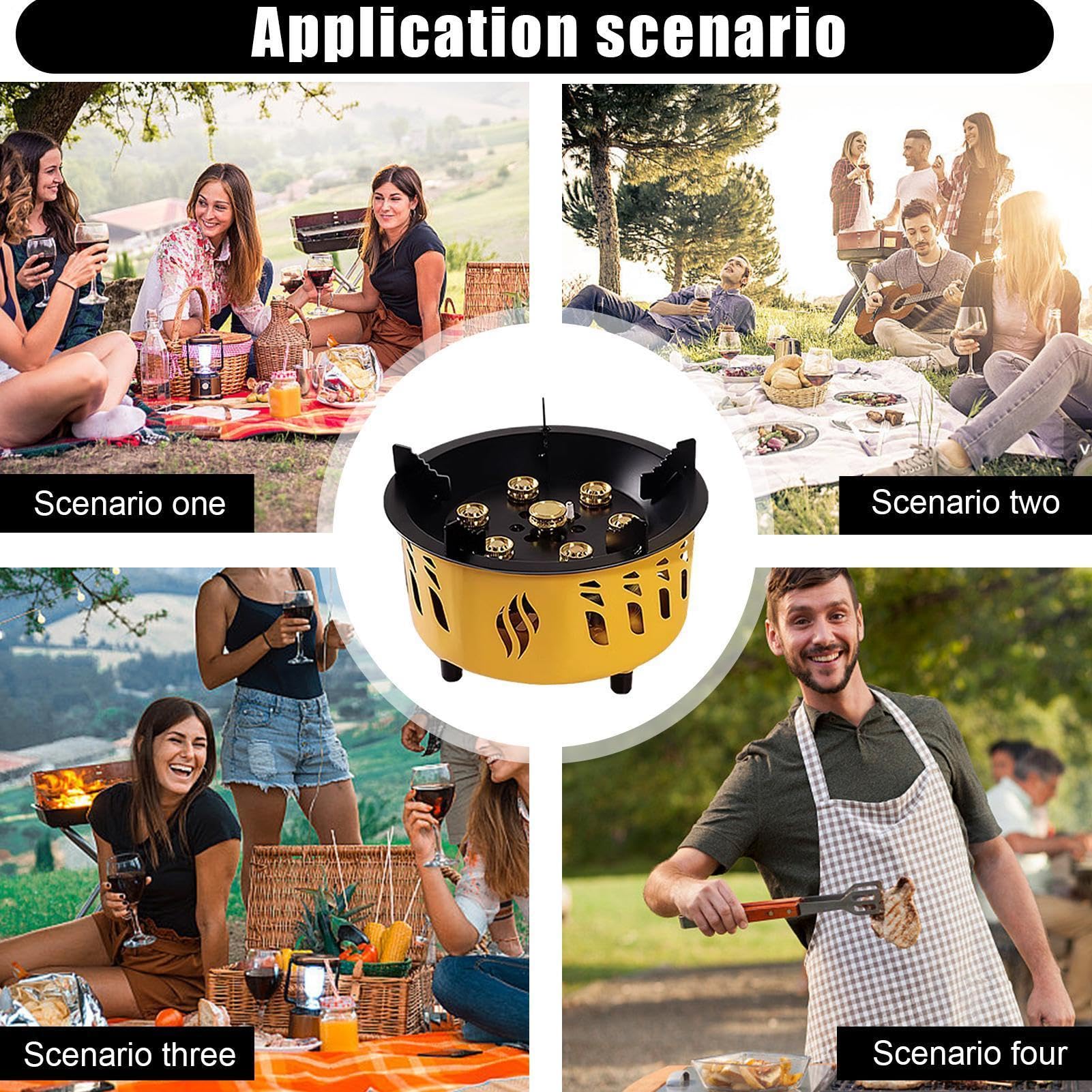 Fornello da campeggio per picnic, fornello antivento da esterno Design | All'aperto per l'escursionismo, l'arrampicata, la pesca