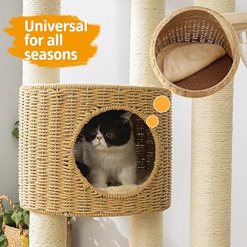 SHODMI 58-Inch Modern Multi-Level Cat Tree Tower for Large Indoor Cats