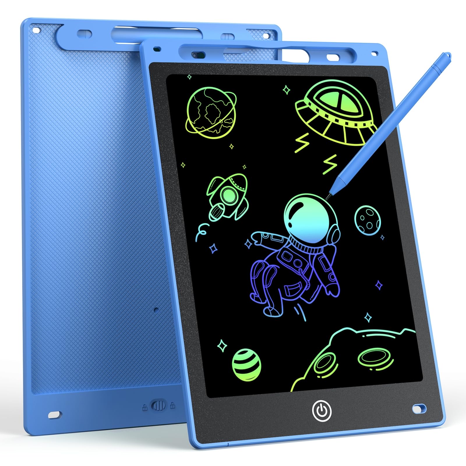 Colorful 10 inch LCD Writing Tablet，Erasable Reusable Electronic Drawing Pads，Educational Birthday Gift for 3 4 5 6 7 8 Years Old Kids Girls Boys (Blue) SXB02-picture-10