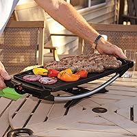 Vista 10 de Parrilla eléctrica George Foreman GFO201R, para interiores y exteriores , Antiadherente, Rojo