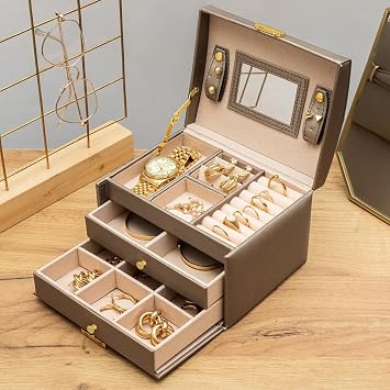 KALIONE 12 Pcs Small Knobs for Jewelry Box Gold Small Cabinet Knobs 1/2 Inch Mini Drawer Knob Pulls for Gift Case, Antique Jewelry Box Dresser