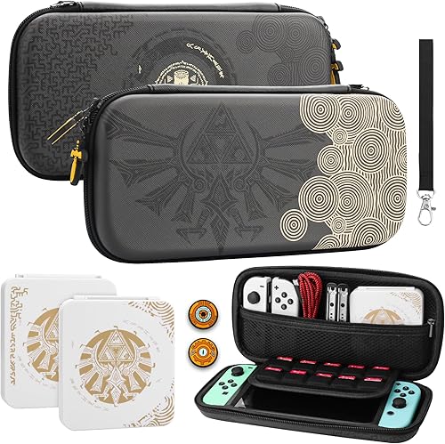 Funda de transporte compatible con Nintendo SwitchSwitch OLED, Tear of The Kingdom Carcasa rígida de viaje portátil para accesorios de Switch con