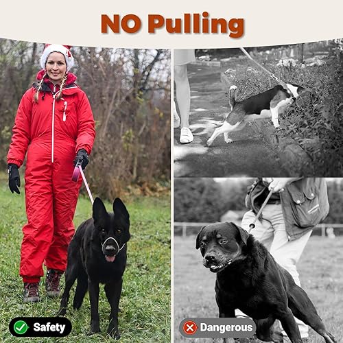 Miniatura 4 de LOS ANDES Collar de cabeza de perro para dejar de tirar de la correa, collar para la cabeza para perros, ayuda de entrenamiento profesional para